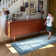 Ombre Border Plush Area Rug – Velvety Gradient Accent with Non-Slip Base