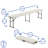 180cm Rectangular Portable Folding Table with 4 Chairs-110809961