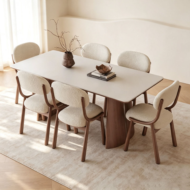 Table en pierre blanche frittée, H 29,5 po x l 59,1 po x P 31,5 po, 7