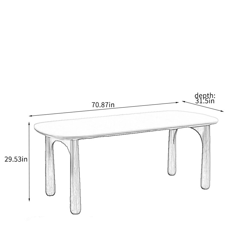 Gavriella, H 29,53 po x L 70,87 po x l 31,5 po