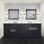 Meuble-lavabo double 84 po X P 22 po D, avec plateau en quartz blanc pour la maison-640044998
