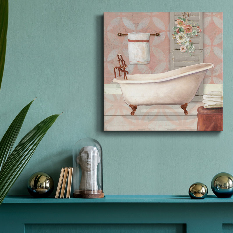 " Blushing Bath I ", 10" H x 10" W x 1.5" D