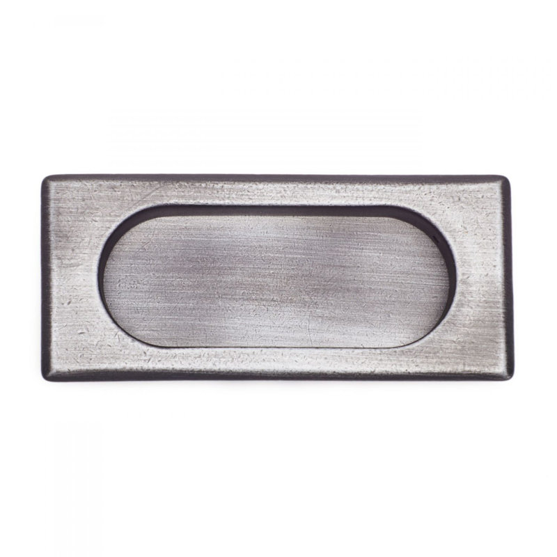 Poignée encastrée rectangulaire épaisse série CF, Nickel vieilli