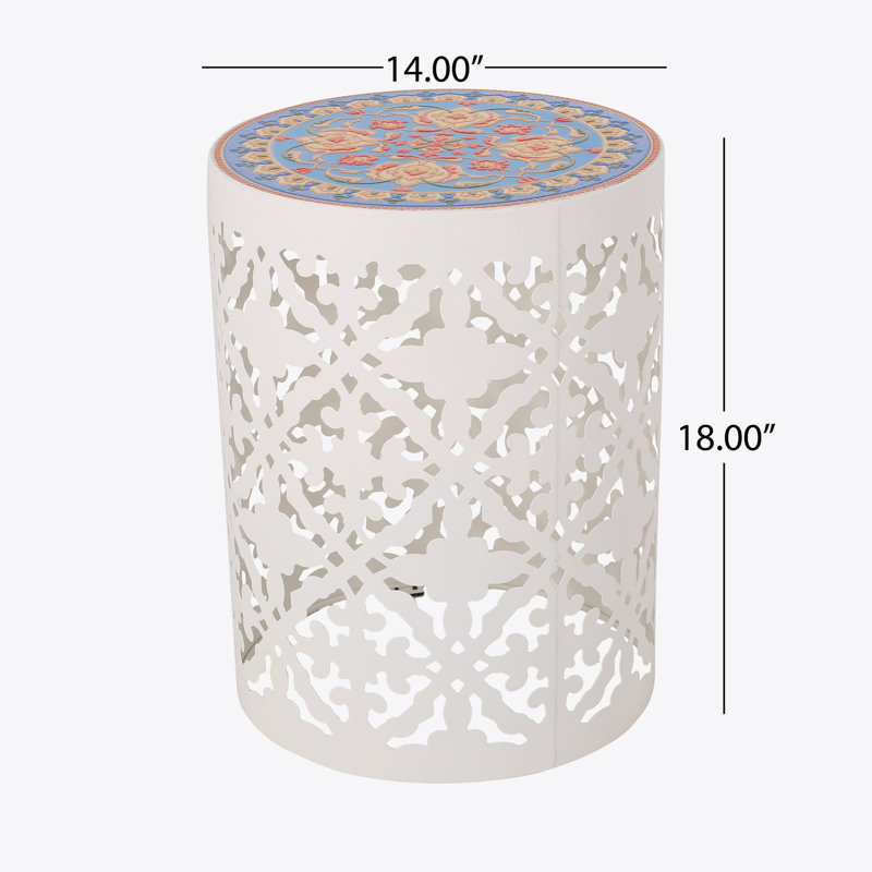 Derryn End Table, White