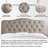 Adjustable Height Headboard with Linen Upholstery and Button Tufting for Bedroom-864747732-864747738