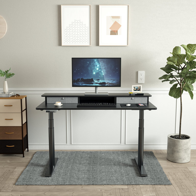 Bureau debout à hauteur réglable Klair, Noir