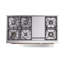 ILVE UN48FNMPEGG Nostalgie II Noblesse 48 inch Dual Fuel Range (8 Sealed Burners + Griddle, Triple Glass Door)-264993573-264993574-264993570