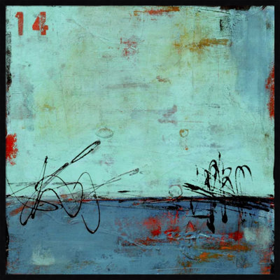 Blue Bay Marina II by Mauro Wood Framed Wall Art Print