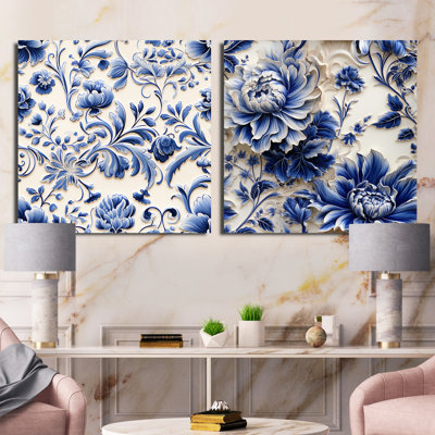 Cobalt bleu Renaissance Flourish Victorian