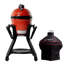 Joe Jr® Portable Charcoal Grill by Kamado Joe | Bundle Includes Short Cover and Cart with Side Shelves