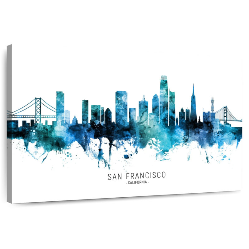 Sireci San Francisco California Skyline III, 16" H x 24" W