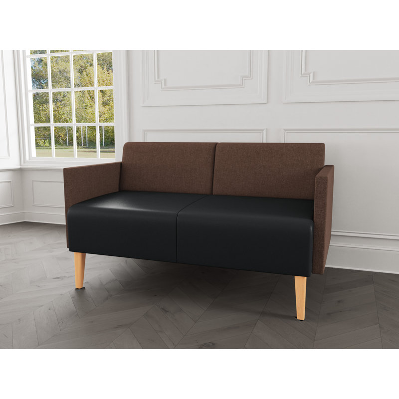 Causeuse de réception Luxe Lounge, Bois naturel, Archetype Café \/ Modène graphite