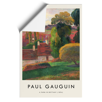 A Farm in Brittany Print by Paul Gauguin - Frameless Print