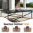 Abdullah 8-Person Modern Aluminum Outdoor Patio Sofas Furniture Set with Coffee Table,2 Swivel Chairs and Grey Cushions-1486450539