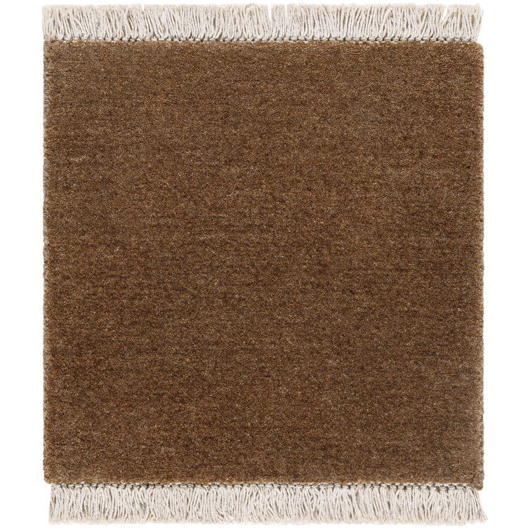 Stevenson Hand Loomed Wool Dark Brown Rug | Joss & Main