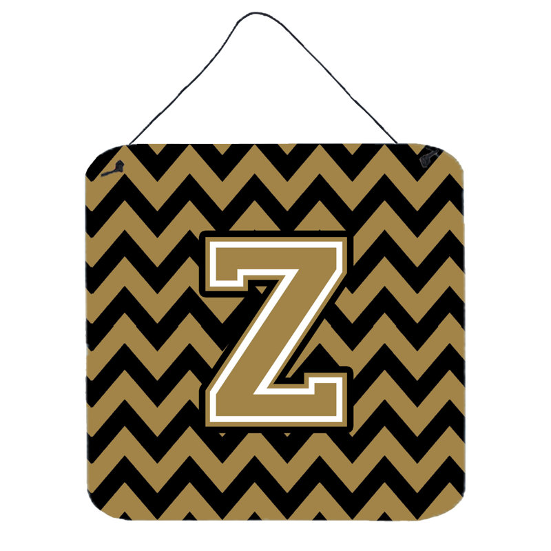 Décoration murale chevron, Doré / Noir, Z