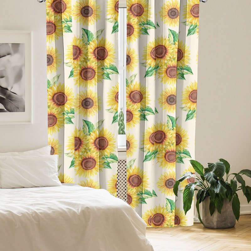 Annarosa Semi Sheer Curtain Pair, 28" W x 95" H