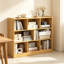 Bibliothèque ouverte en bois à 3 niveaux avec 8 compartiments, meuble de rangement multifonctionnel pour salon et bureau, vitrine autoportante pour organiser les livres et la décoration
