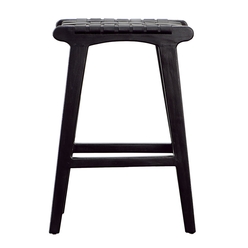 Tabouret de comptoir en cuir Nolhan Valeria