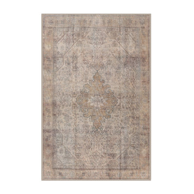 Tapis oriental en laine brun clair Oriental
