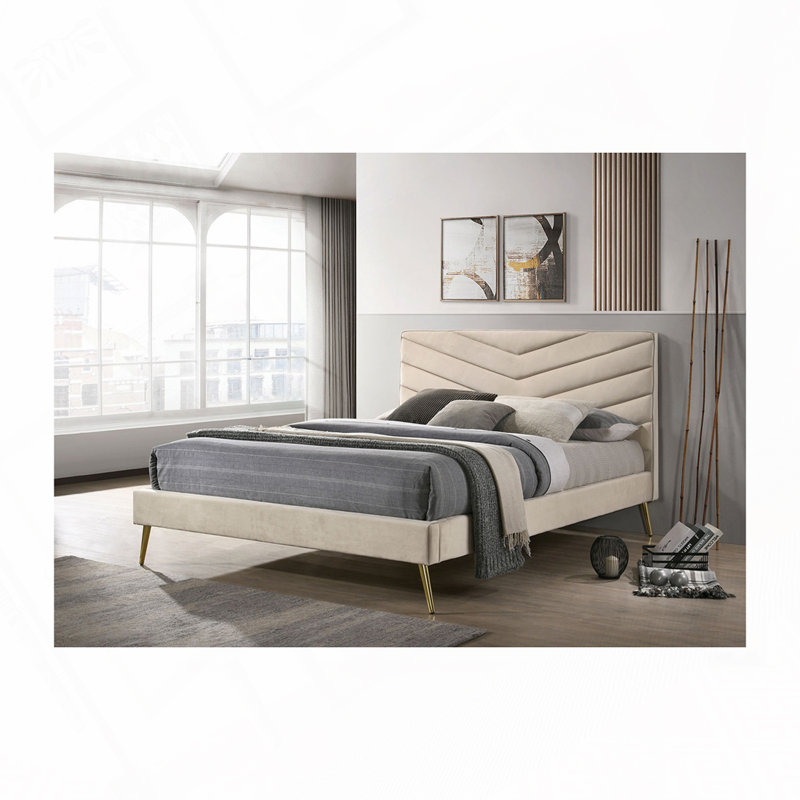 Lit très grand beige moderne