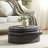 Black Oval Rotatable Coffee Desk With Rotating Function And Minimal Assembly Modern Surfaces