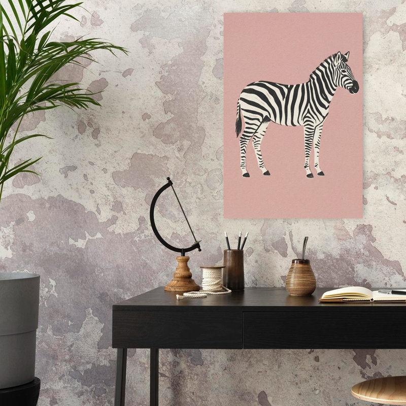 Contemporary Art Contemporary Zebra Wall Art - Print, 60.96 cm H x 40.64 cm W