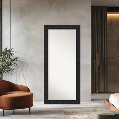 Luxe Non-Beveled Framed Full-Length Floor Leaner Mirror