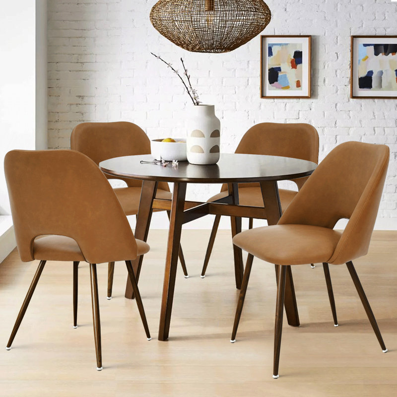 Aunnika 19'' H Upholstered Side Chair, Brown