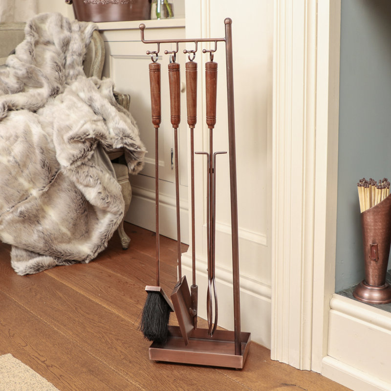 Broadnax Iron Fireplace Tool Set