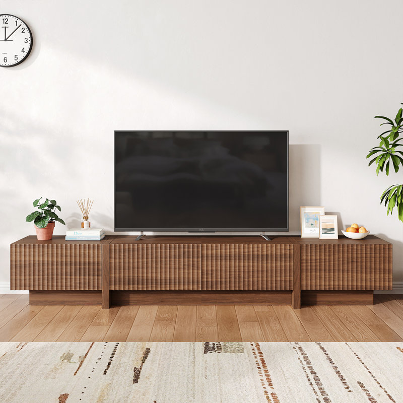 Meuble télé 98 po Mid Century , Noyer