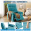 Fauteuil inclinable pour adultes, fauteuil inclinable manuel en tissu avec poche latérale, canapé simple réglable avec support de dossier ergonomique, pour le salon, la chambre de bébé, la chambre à coucher