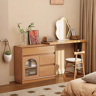 Makeup Vanity with Light mirror,3 drawers,1 chair