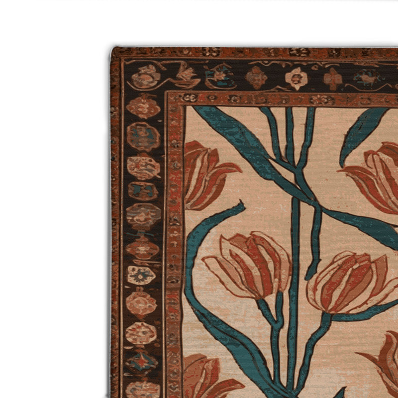 Tapis d'intérieur et d'extérieur brun Persian, Rectangulaire 8 pi x 10 pi