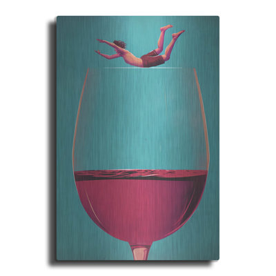 Winston Porter 'Wine Dive' by Andreas Magnusson Metal Wall Art