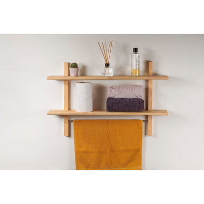 2 Piece Tiered Shelf with Hooks