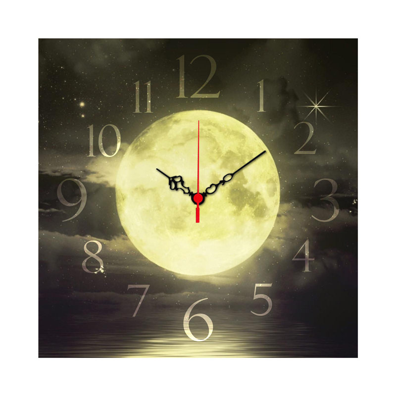 Elegant Decorative Wall Clock, 15.7 x 15.7 inches | 100% MDF, Thickness: 0.2 inches | Stylish Home Décor for Living Room, Bedroom & Office | Modern Design with Minimalist Aesthetic