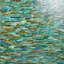 Artwave Lagoon Green Iridescent 1X4 Polished Glass Mosaic Tile