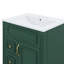 Meuble-lavabo 24 po avec lavabo, meuble-lavabo autoportant avec deux tiroirs de rangement et tablettes réglables, meuble-lavabo moderne avec lavabo simple pour petite salle de bain-313485888