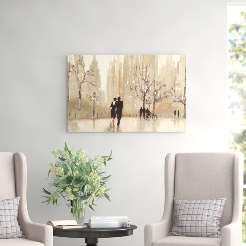 Print on Canvas, 66.04 cm H x 101.6 cm W x 4.445 cm D, Brown Floater Framed