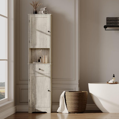 Tall Bathroom Cabinet, Storage Cabinet with 2 Doors & 2Drawer, with Ajustable Shelve, for Bathrooms, Kitchens,Entrances,Bedrooms