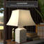 Lampe en porcelaine victorienne en dentelle