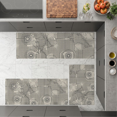 Geometric Floral Non-Slip Washable Kitchen Mats