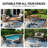 Palm Ivory/Navy Indoor/Outdoor High-Low Area Rug-327138712-327138709