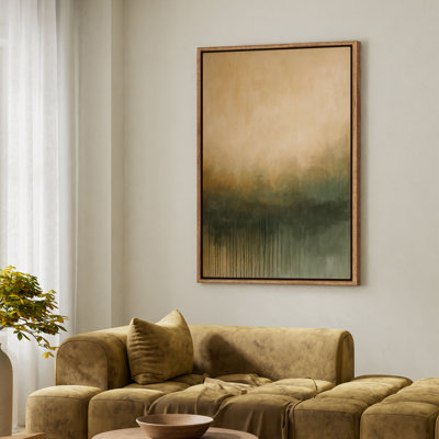 Framed Canvas Wall Art - Vintage Abstract Wall Prints for Bedroom - 24"x36"