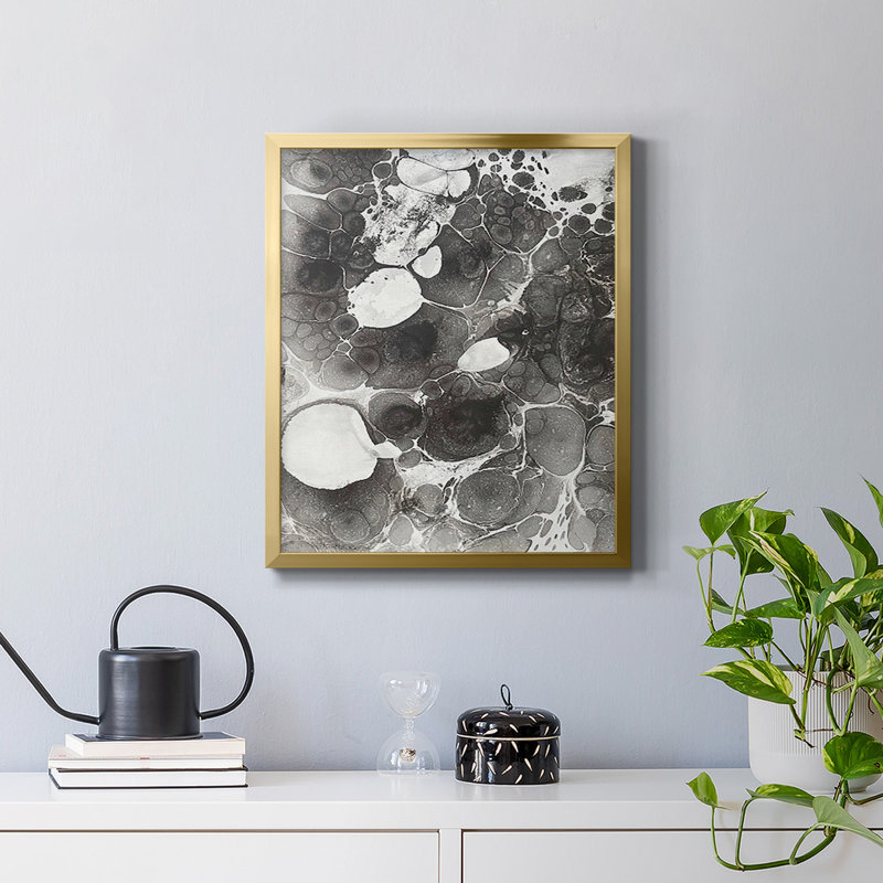 Toile encadrée de qualité supérieure Marble IV - prête à être accrochée, Cadre doré à coins fermés, H 24 po x l 20 po
