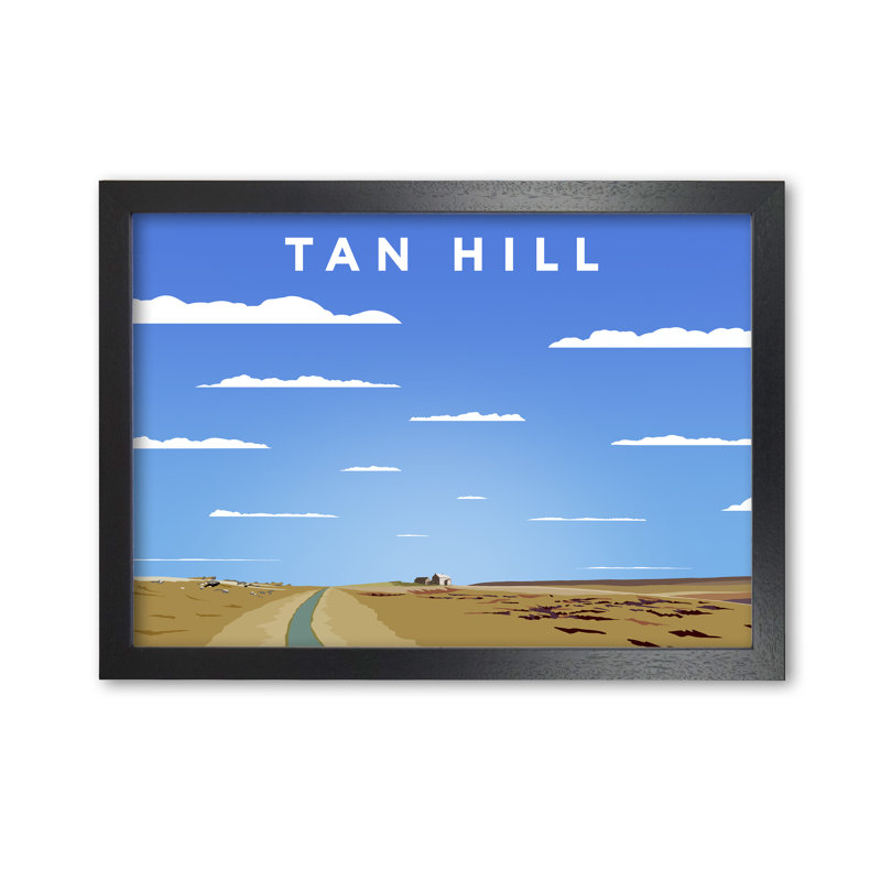 Tan Hill 1 Piece Single Picture Frame Wall Art, 841 cm H x 594 cm W, Black