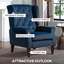 HOMCOM Accent Armchair Home Furniture Retro Tufted Club Fabric-1024766056