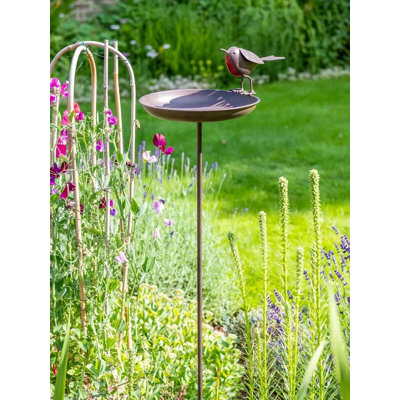 Bird Table with Robin Ornament