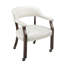 Chaise de poker avec accoudoirs pivotants capitonnés LUMera Collection - blanc-2129638752-2030762704